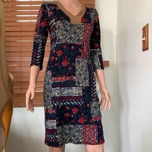 LAUREN RALPH LAUREN‎ PATCHWORK DRESS SIZE S